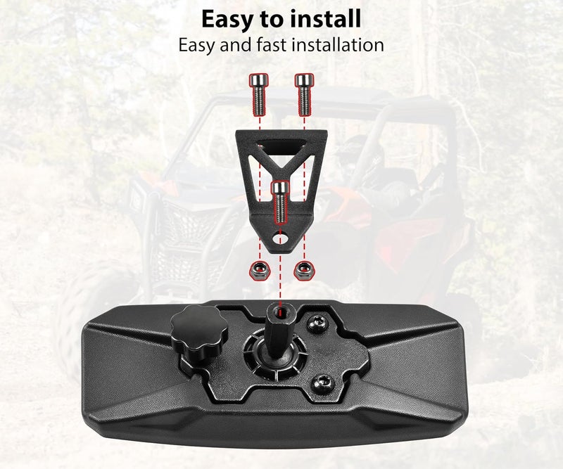 KATIMOTO UTV Center Rear View Mirror for Can-Am Commander, Defender, and Maverick Trail/Sport (2016-2022) - Image 5