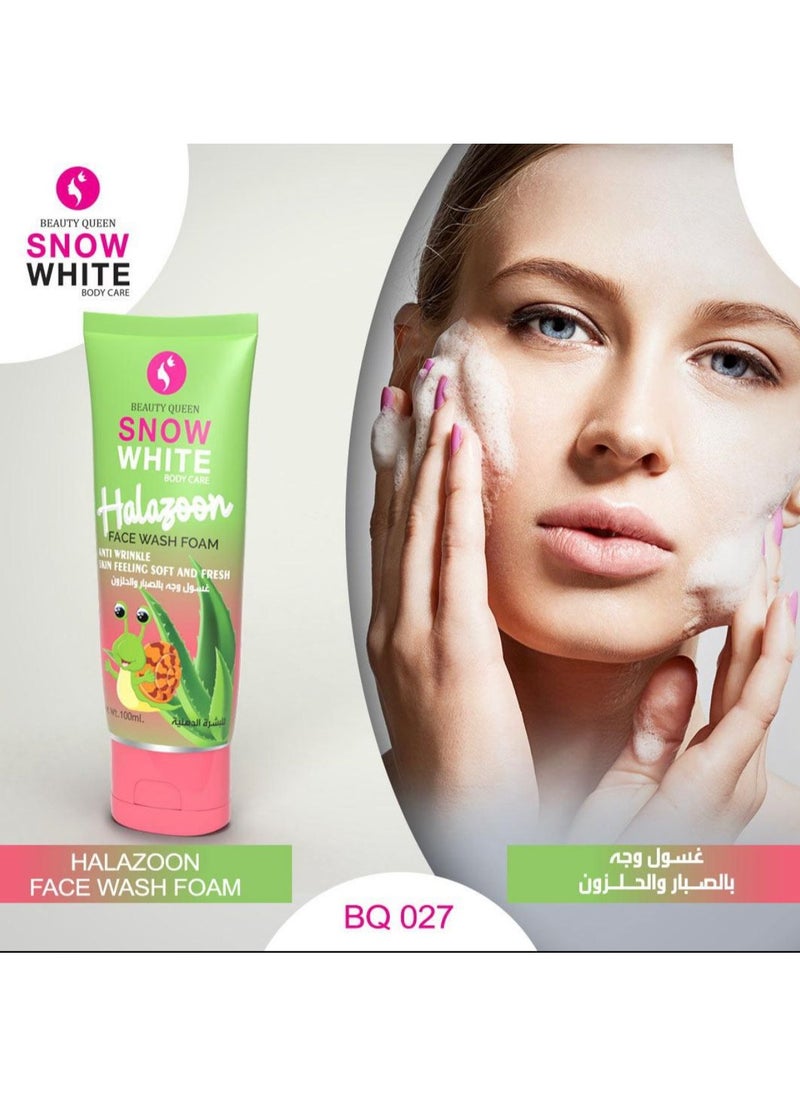 Beauty Queen - Face wash with aloe vera and snail to remove wrinkles, prevent their appearance, melasma, dark circles and unify skin tone - Image 1
