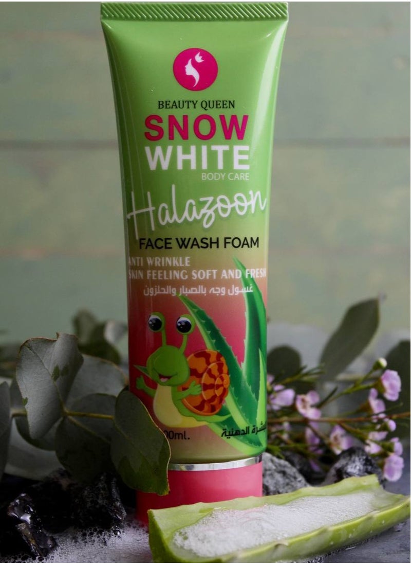 Beauty Queen - Face wash with aloe vera and snail to remove wrinkles, prevent their appearance, melasma, dark circles and unify skin tone - Image 1