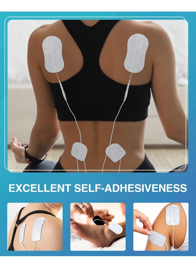 Comfytemp - Comfytemp TENS Unit Replacement Pads, 10 Pcs TENS Pads with 3 Sizes, Reusable Self Adhesive 2mm Pin Connector Electrodes Pad for Most TENS, Non-Irritating Design for Muscle Stimulator Electrotherapy - Image 1