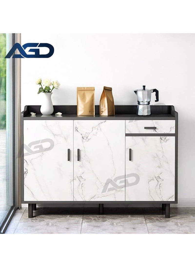 AGD Kitchen Storage Cabinet with Shelves and Dust-Proof Closed Doors, Multi-Purpose Storage Drawer for Living Room, Kitchen, and Entryway - Image 1