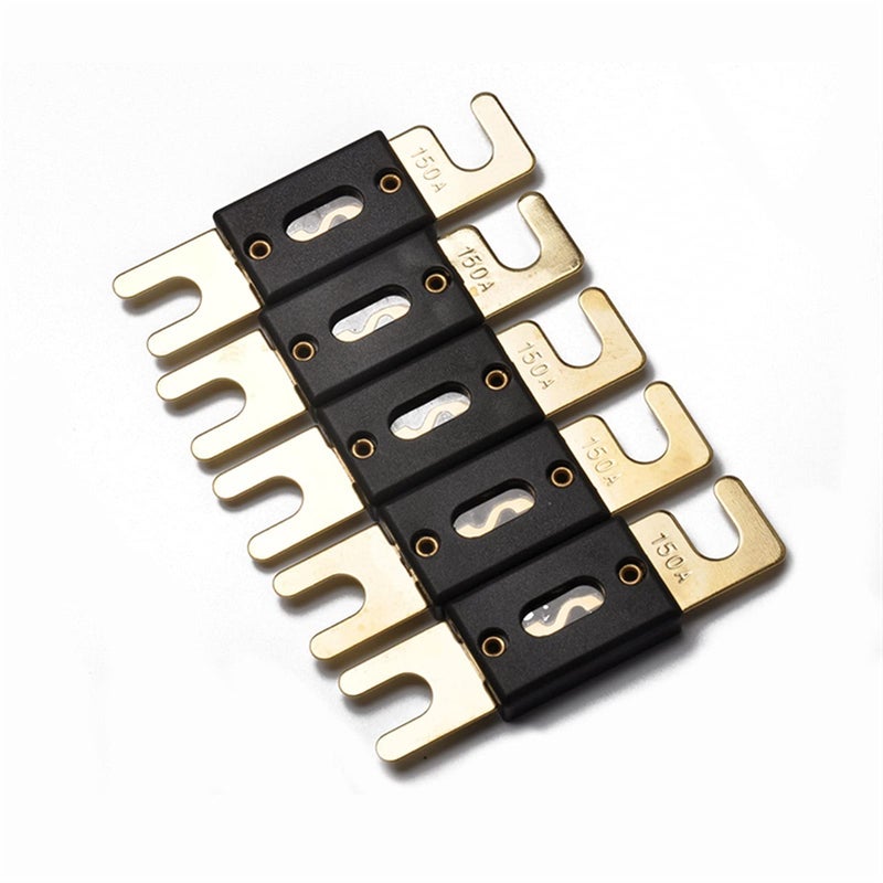Universal Gold Plated 150 Amp Car Audio Fuse 5 Pieces Set - Image 2