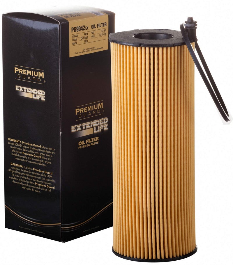 Premium Guard Extended Life Oil Filter up to 10k Miles PG9942EX Fits 20092012 Volkswagen Touareg 20082012 Audi Q7 20102012 Q5 20162019 Porsche Cayenne