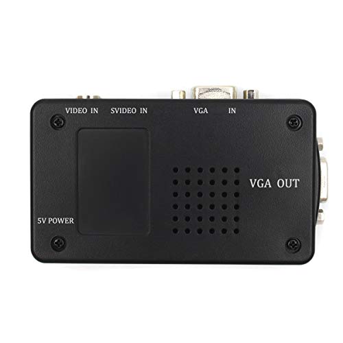 HDSUNWSTD PC Laptop Composite Video TV RCA Composite S-Video AV in to PC VGA LCD Out Converter Adapter Switch Box Black - Image 4