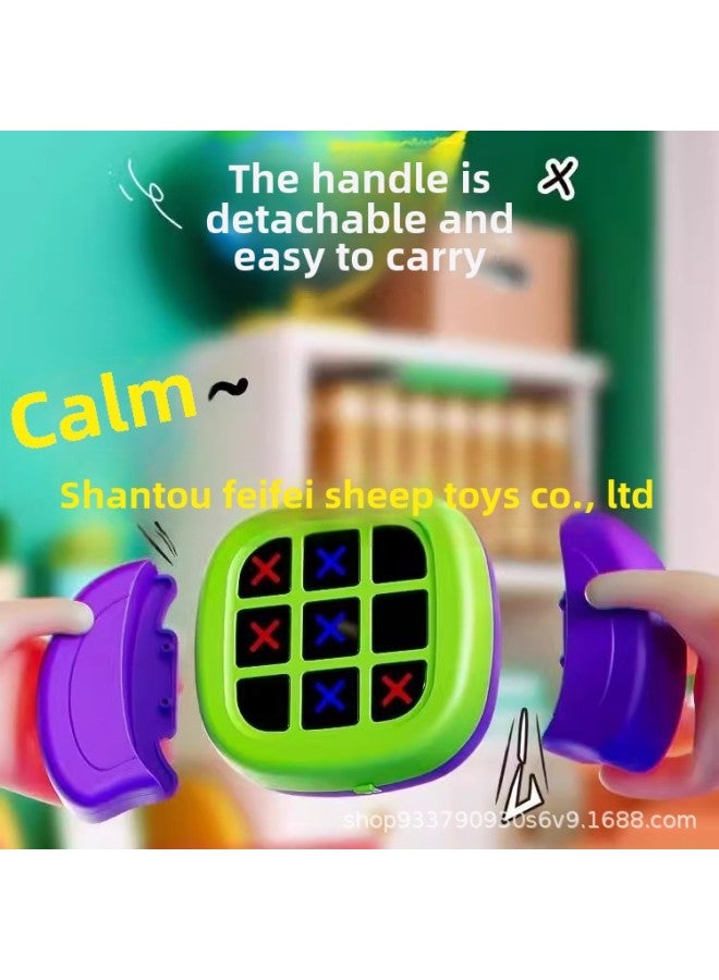 Shake The Same Explosions Super Tic-tac-toe Puzzle Intelligent Electronic Toys All-in-one Chess Game Machine-Color:Purple Tic-tac-toe - Image 3