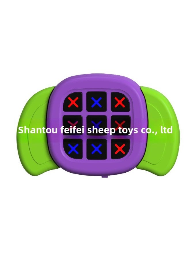 Shake The Same Explosions Super Tic-tac-toe Puzzle Intelligent Electronic Toys All-in-one Chess Game Machine-Color:Purple Tic-tac-toe - Image 1