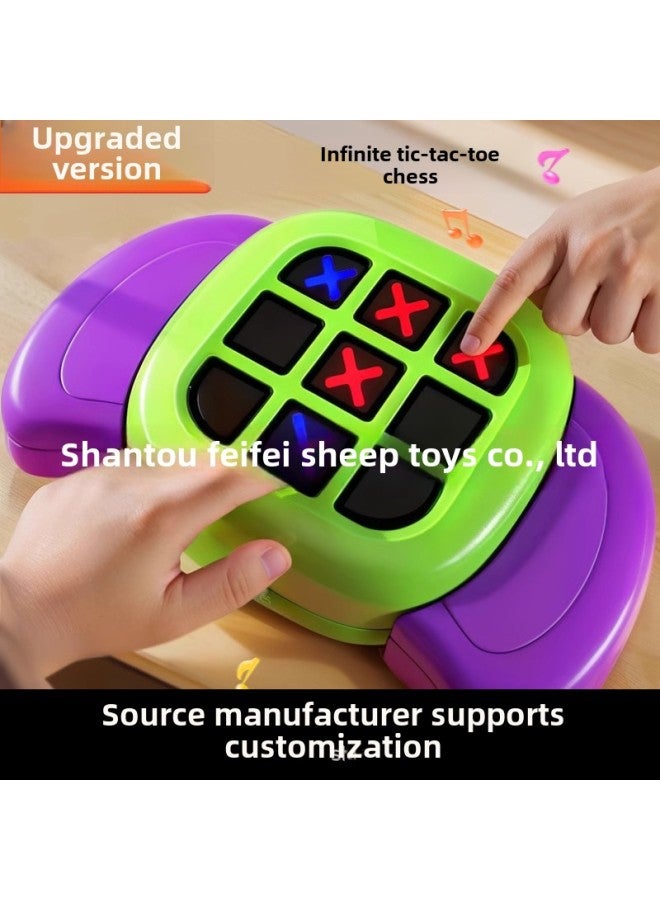 Shake The Same Explosions Super Tic-tac-toe Puzzle Intelligent Electronic Toys All-in-one Chess Game Machine-Color:Purple Tic-tac-toe - Image 2