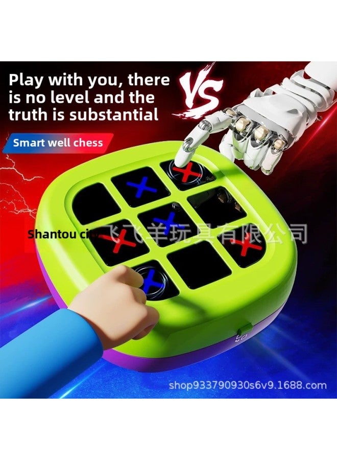Shake The Same Explosions Super Tic-tac-toe Puzzle Intelligent Electronic Toys All-in-one Chess Game Machine-Color:Purple Tic-tac-toe - Image 5