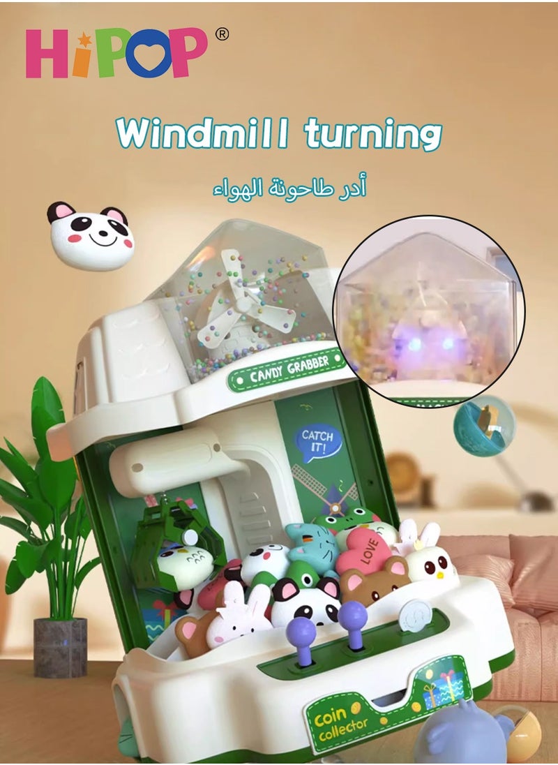 HIPOP Claw Doll Machine with Movable Windmill,Music and Light,Mini doll Machine as Kids Gift  - Image 2