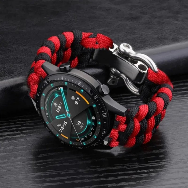 Bluejw Elastic Braided Watch Bands for Samsung Galaxy Watch/Huawei/Garmin, Stretchy Nylon Sport Wristbands Straps with Stainless Steel Buckle, Watch Strap Replacement - Image 2