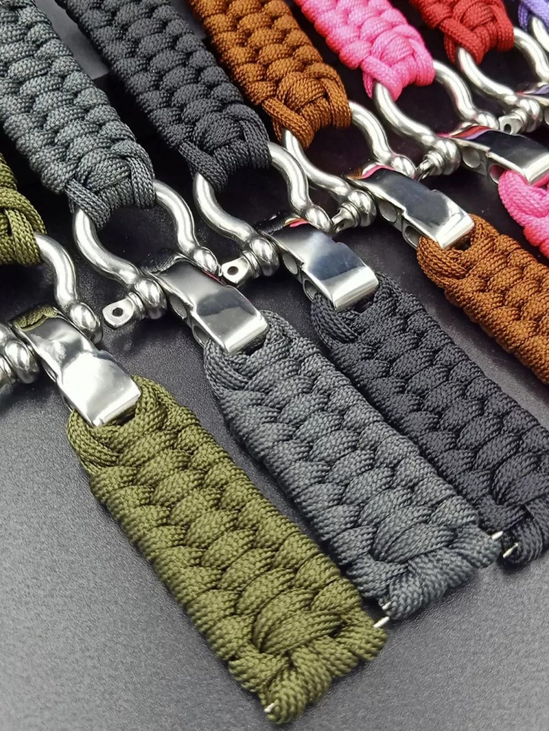 Bluejw Elastic Braided Watch Bands for Samsung Galaxy Watch/Huawei/Garmin, Stretchy Nylon Sport Wristbands Straps with Stainless Steel Buckle, Watch Strap Replacement - Image 5