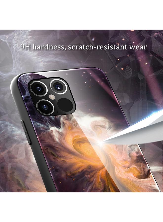 اس-توب جراب لهاتف iPhone 12 Pro Max بنمط رخامي وغطاء حماية زجاجي - Image 4