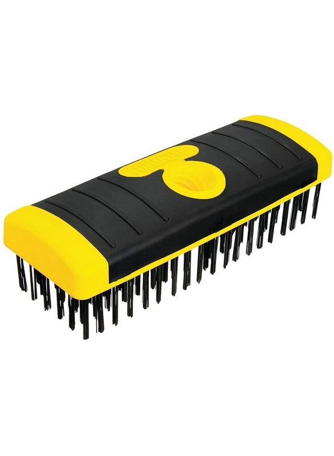 Allway Soft Grip Heavy Duty Carbon Steel Wire Brush Black and Yellow 20.3 x 6.3 x 5.08 cm SB619 - Image 2