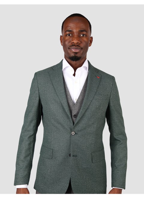 بدلة DS Damat Slim Fit باللون الأخضر مكونة من 3 قطع