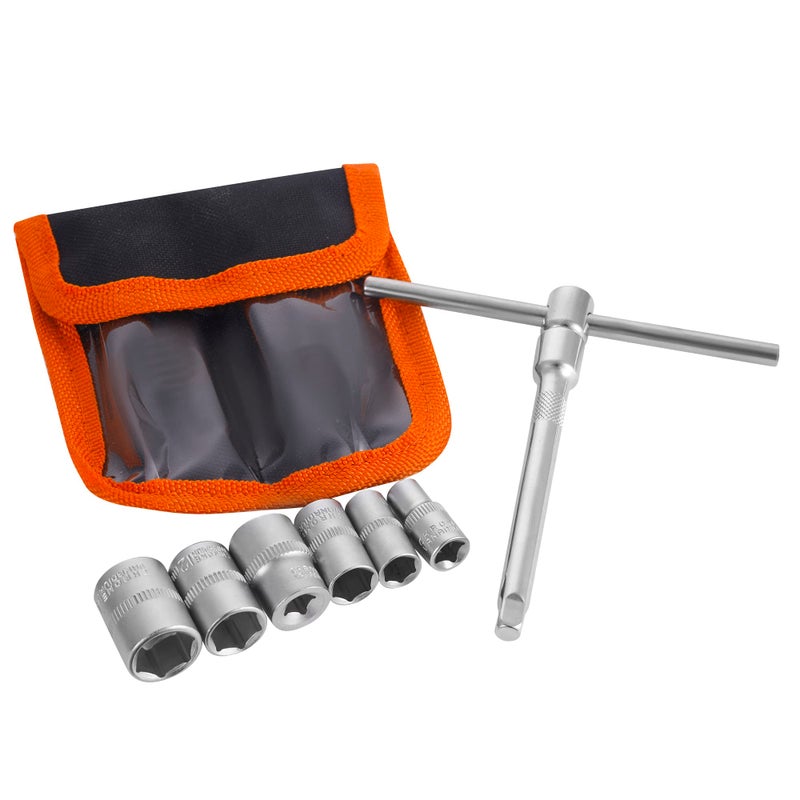 NACHEE Folding Mini THandle Socket Set 14 Drive Tool Kit for Motorcycle ATV UTV 007