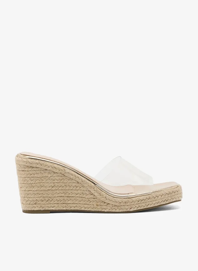 Ginger High Wedge With Clear Strap