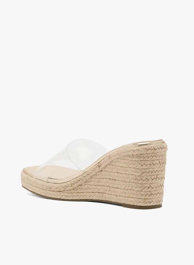 Ginger High Wedge With Clear Strap