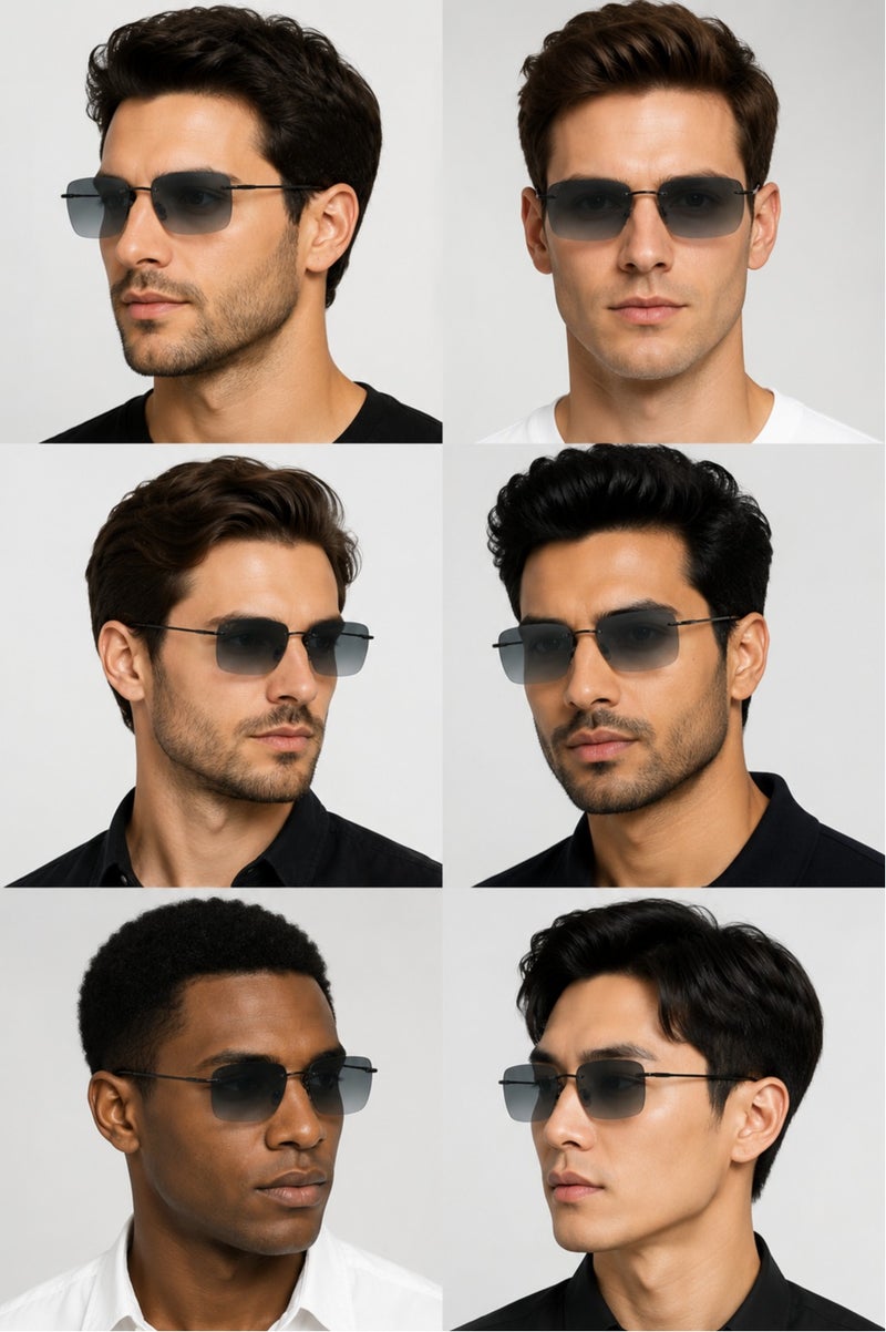 ماوي جيم نظارات شمسية مستقطبة Maui Jim Breakwall 422-02 (MJ0422S-001 64)، إطار مستطيل بدون حواف (مقاس 64 مم)، لون أسود لامع، عدسات MauiPure رمادية محايدة، للجنسين. - Image 5