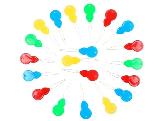 SANWALSA (Pack of 5, Multicolor) Cucurbit Head Needle Threader with Wire Loop | User-Friendly Gourd-Shaped Design for Simple Threading - Image 4