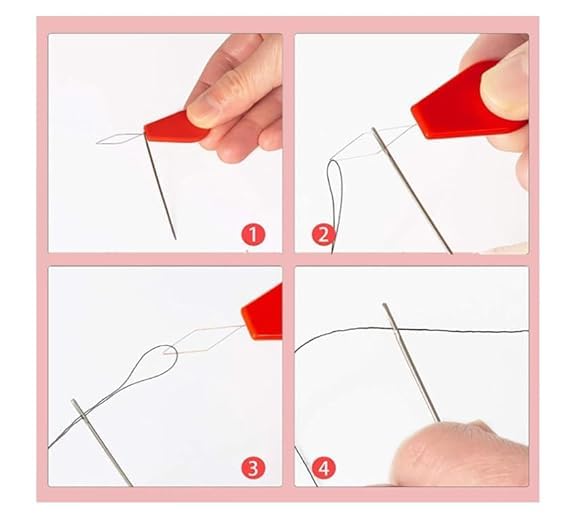 SANWALSA (Pack of 5, Multicolor) Cucurbit Head Needle Threader with Wire Loop | User-Friendly Gourd-Shaped Design for Simple Threading - Image 2