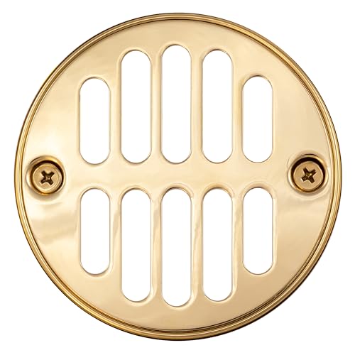 Westbrass Shower Strainer Set with Screws Grill and Crown Polished Brass D31203 - Image 1