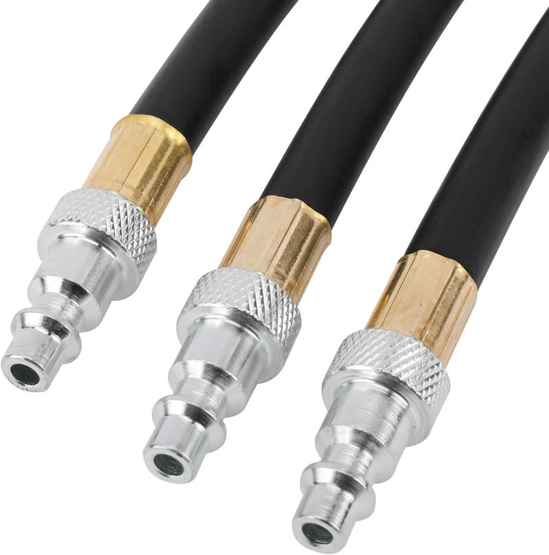 BTSHUB Compression Gauge Test Set for Engine Cylinders with 4 Long Reach Hoses M10 M12 M14 0-300 PSI - Image 5