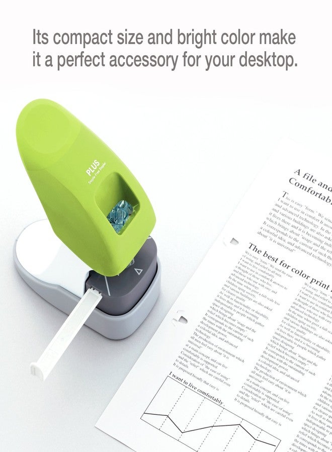 Plus Paper Clinch Desktop Staple-Free Stapler, Blue (31260) - Image 4