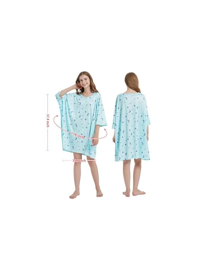 NIBEMINENT - Plus Size Nightgowns for Women Oversized Sleepwear Women Sleep T-Shirts Soft Pajama Dress Suitable for Size S-5XL - Image 1