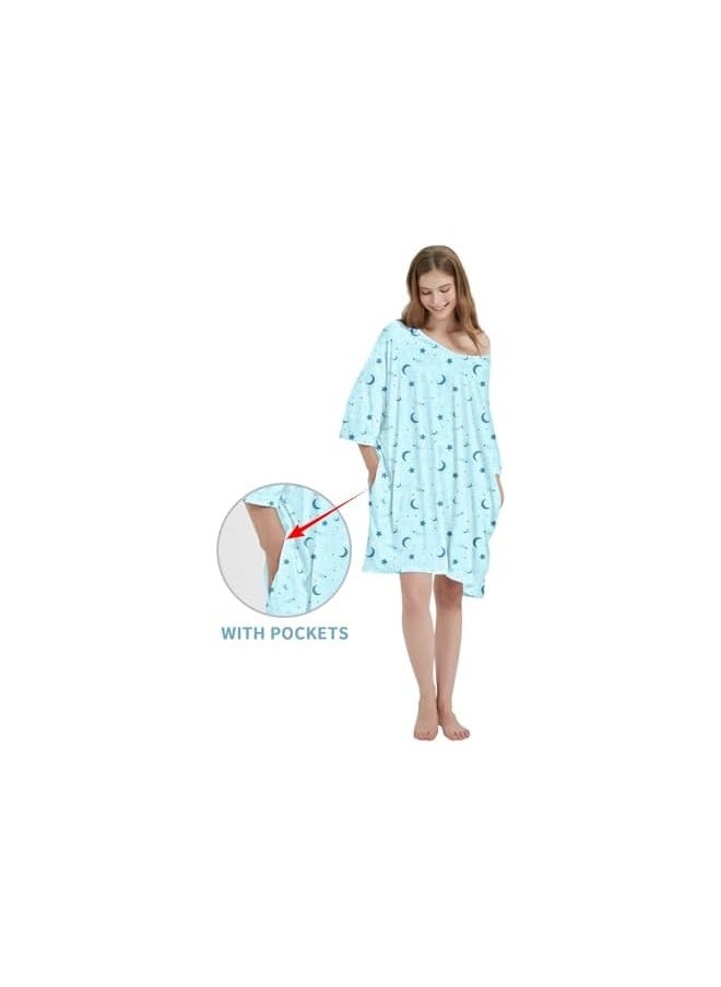 NIBEMINENT - Plus Size Nightgowns for Women Oversized Sleepwear Women Sleep T-Shirts Soft Pajama Dress Suitable for Size S-5XL - Image 1