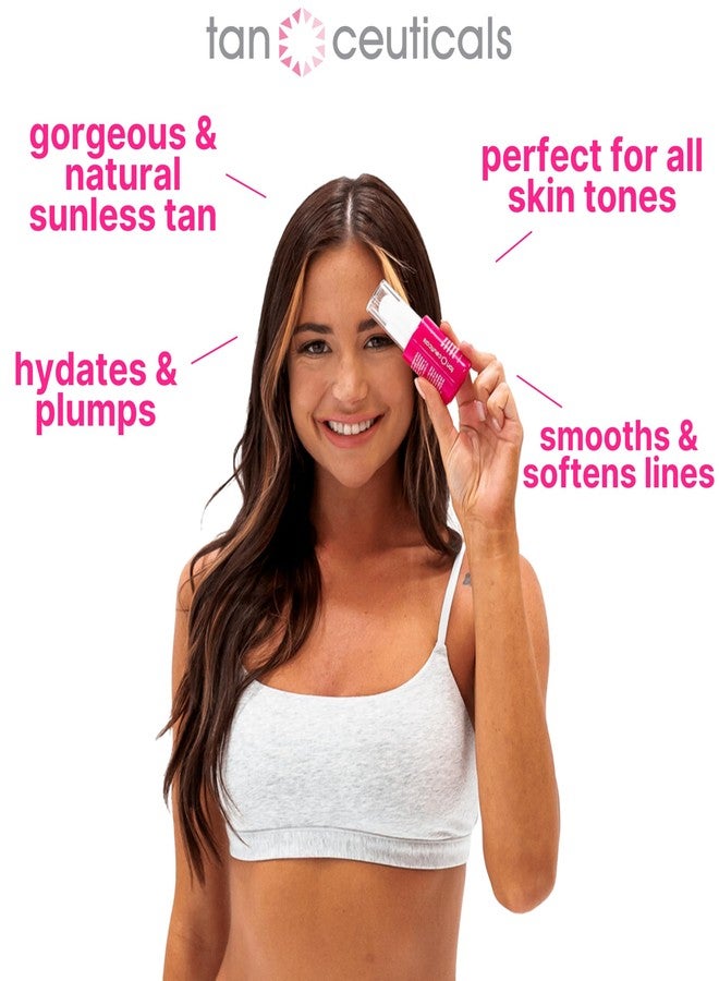Tanceuticals Self Tanning Face Serum - Color-Correcting and Hydrating with Vitamin C & Hyaluronic - Facial Self Tanner for Natural Looking & Long Lasting Sunless Tan - 1 oz (Ultra Dark) - Image 4