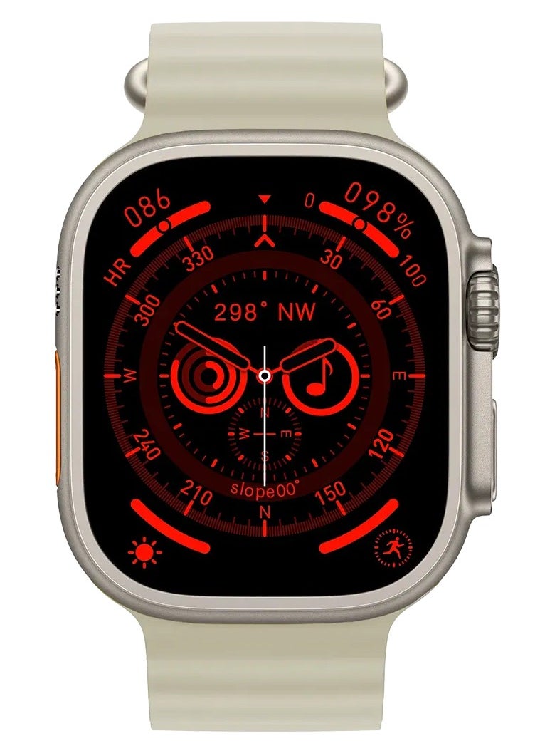 HK - HK9 Ultra 2 Max SmartWatch - Super Amoled - 49mm - With 2 Straps (silicone and cloth ) - (Grey) - Image 1
