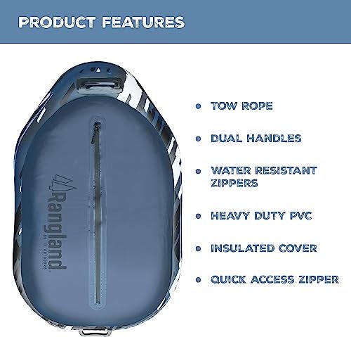 Rangland Adventure-30 Kayak River Cooler with Tow Rope, Insulated Heavy Duty PVC, Floating Inflatable Design, Great for Boating and Kayaking (Midnight Blue) - Image 5