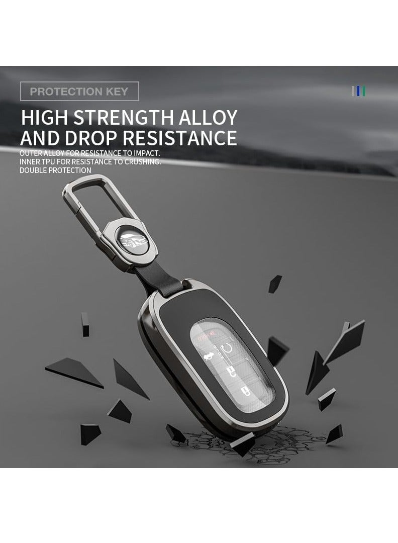 RATSAW for Honda Key Fob Cover Honda Accessories TPU Zinc Alloy Key Fob Case for 2022 2023 Honda Accord Civic HR V CR V Pilot Sport SI EX EX L Touring Smart Key  Bule  - Image 5
