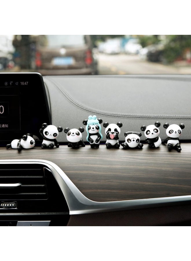 Bukela 8 Pieces Of Mini Panda Car Interior Decoration, Long-lasting Fragrance, Creative Car Interior Decoration - Image 1