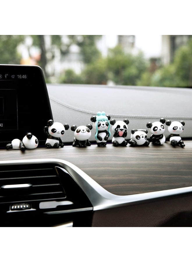 Bukela 8 Pieces Of Mini Panda Car Interior Decoration, Long-lasting Fragrance, Creative Car Interior Decoration - Image 4