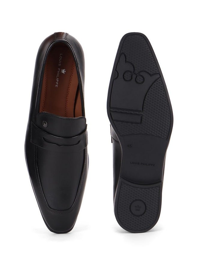 LOUIS PHILIPPE - Louis Philippe Men's Black Formal Leather Slip-Ons (8 UK) - Image 1
