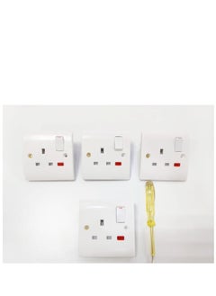 TRY 13A FUES SOCKET TRY Pack for 5 with tester  - Image 1