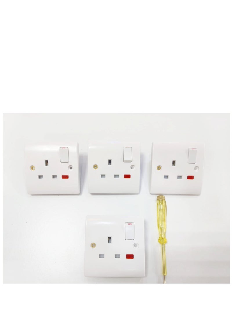 TRY 13A FUES SOCKET TRY Pack for 5 with tester  - Image 1