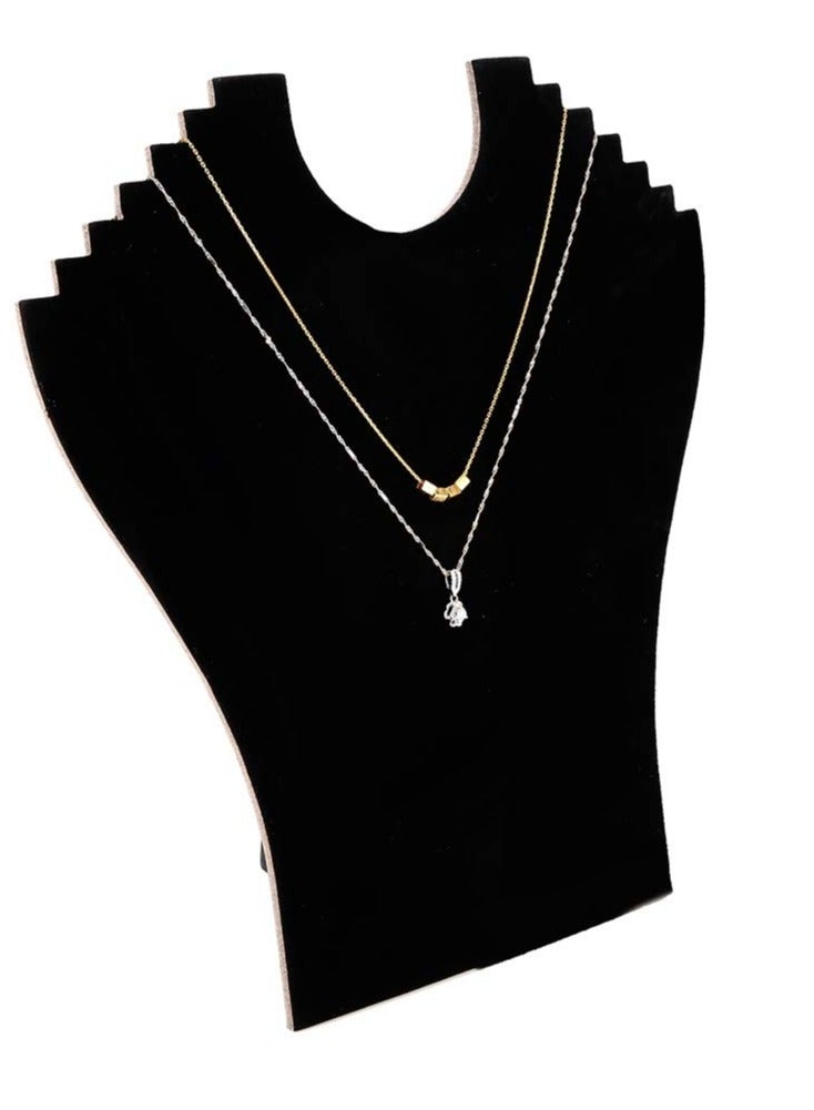 SOLARAE Necklace Display Stand, Flannel Pendant Jewelry Organizer Stand Easel Hanging Holder with 6 Notches for Chains, Bracelets - Image 1