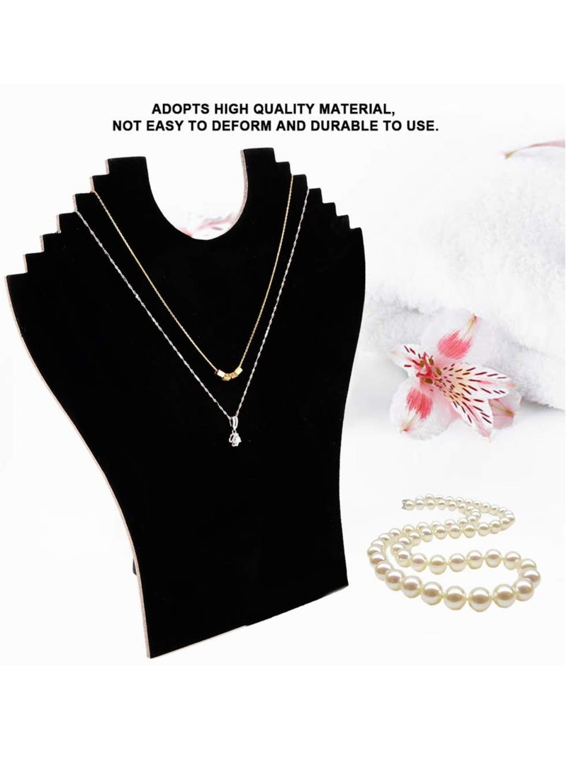 SOLARAE Necklace Display Stand, Flannel Pendant Jewelry Organizer Stand Easel Hanging Holder with 6 Notches for Chains, Bracelets - Image 3