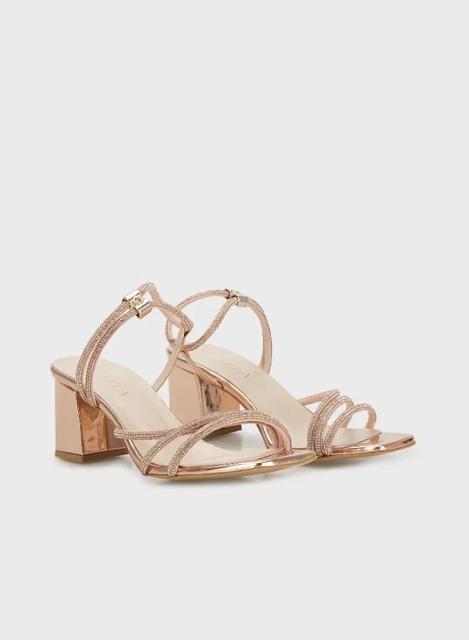 Lela  Lela Stoned Buckled Heeled Evening Shoes Women's SHOES 347ELLA1705 for Women | Best Price UAE