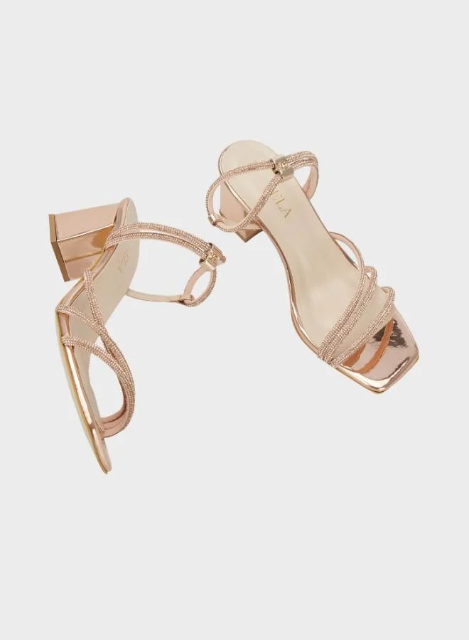 Lela  Lela Stoned Buckled Heeled Evening Shoes Women's SHOES 347ELLA1705 for Women | Best Price UAE