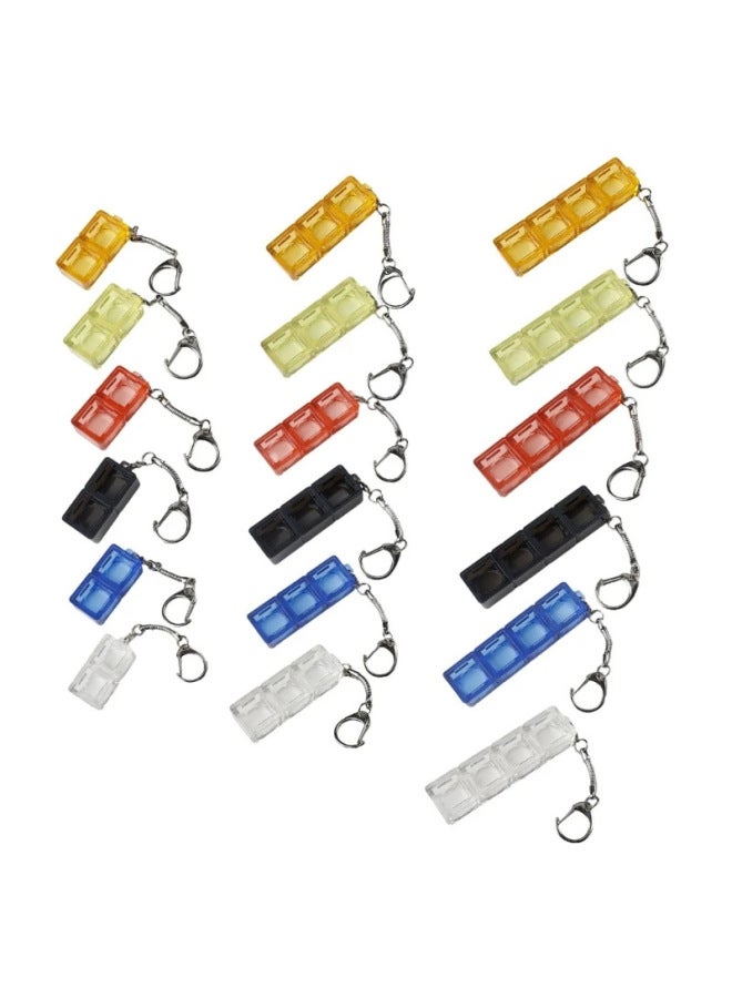 PC Material Transparent 2 Holes 3 Holes 4 Holes With Snake Chain Key Chain Can Freely Install Various Mechanical Keyboard Shaft Experience-Color:Red Transparent 3 Holes + Key Chain