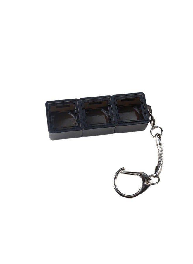 PC Material Transparent 2 Holes 3 Holes 4 Holes With Snake Chain Key Chain Can Freely Install Various Mechanical Keyboard Shaft Experience-Color:Red Transparent 3 Holes + Key Chain