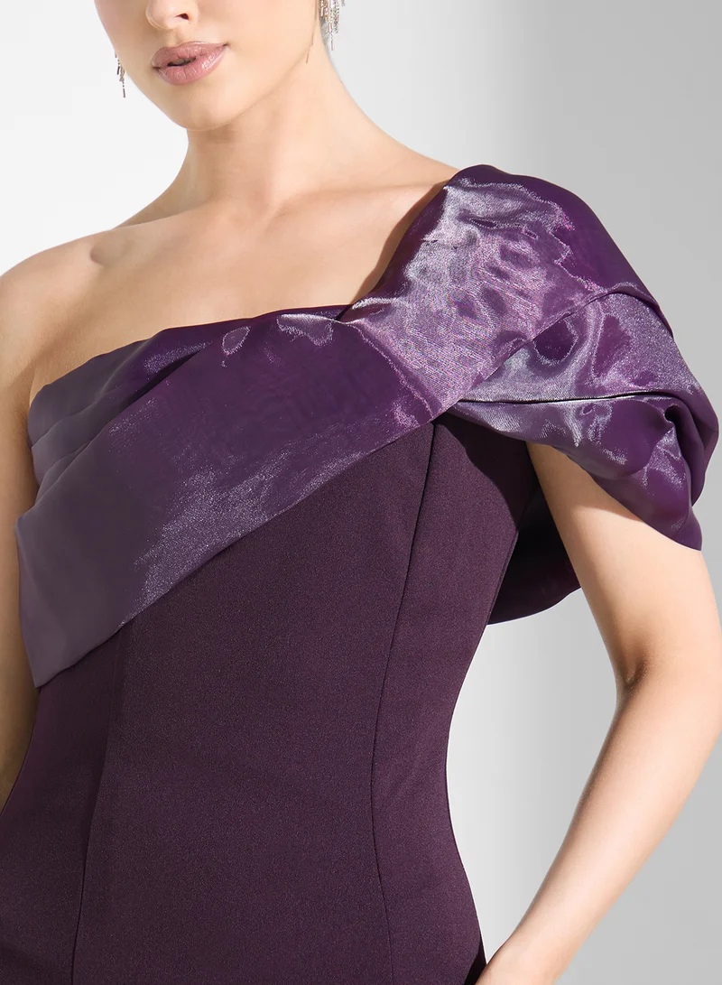 Iyra One-Shoulder Column Dress