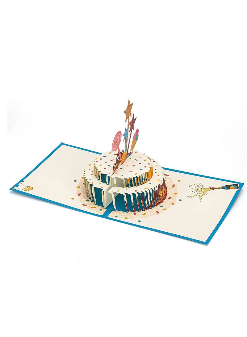 KASTWAVE Pop Up Birthday Card, Happy Birthday Cake Card,3D Card Greeting Cards with Envelope , Birthday Gifts, Cards for Women Mom Kids Dad Son Daughter Friend - Image 4
