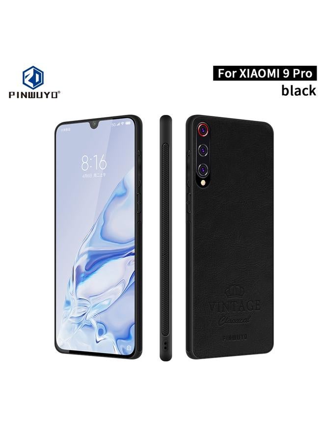 Case For Xiaomi Mi 9 Pro Pin Rui Series Classical Leather, PC + TPU + PU Leather Waterproof And Anti-fall All-inclusive Protective Shell