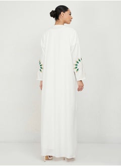 Rosette Abaya Abaya Embroidered With Belt  - Image 3