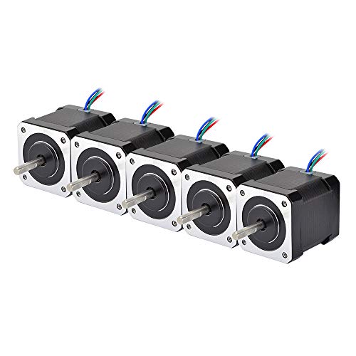 STEPPERONLINE 5PCS Nema 17 Stepper Motor Bipolar 2A 84oz.in 48mm 4-Lead for 3D Printer/CNC - Image 1