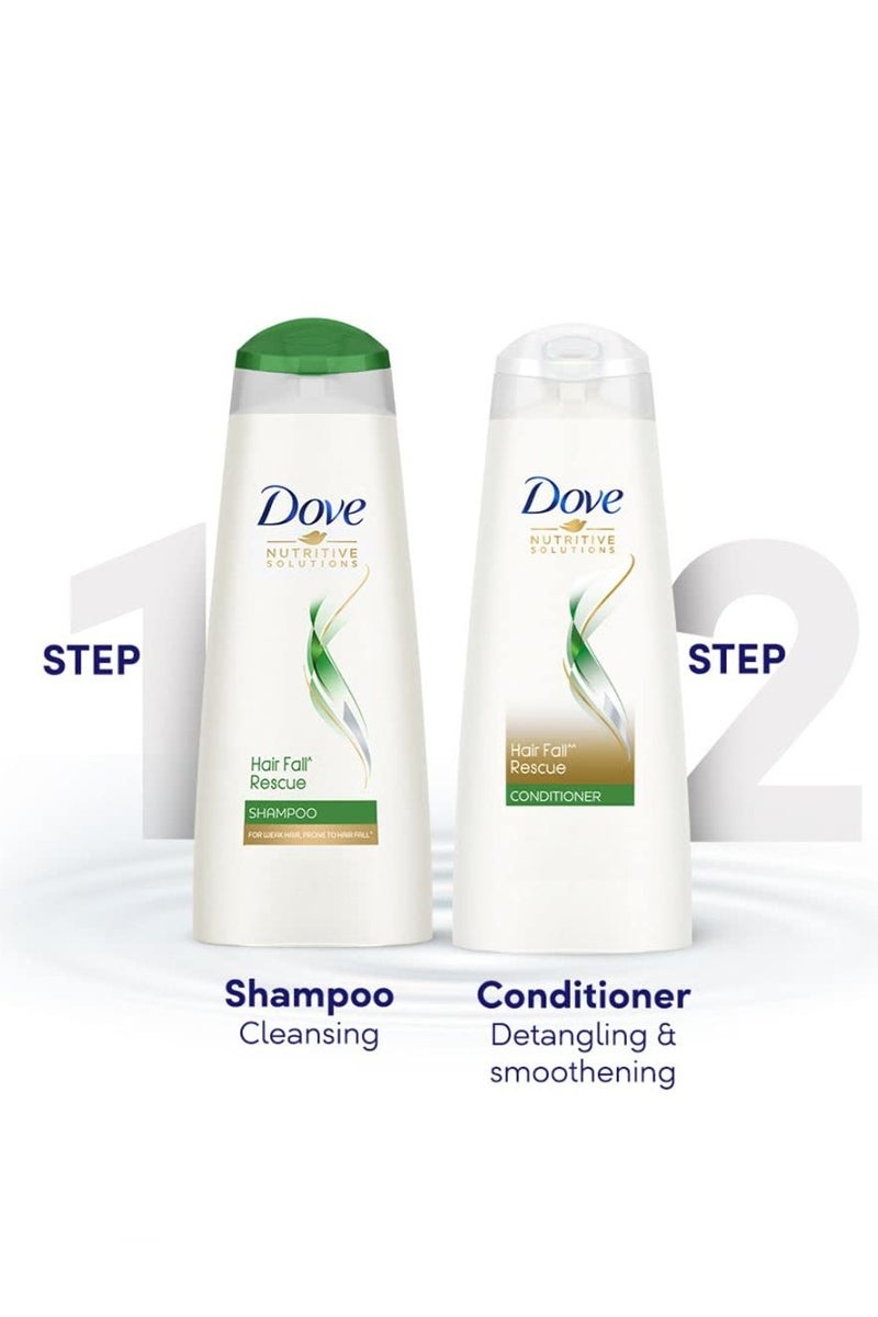 Dove Hair fall^ Rescue 1-min Conditioner with Bio-Protein Care and Amino Protein for weak and breakage prone hair 335ml,for upto 72 hours* of effortlessly detangled, stronger hair - Image 2